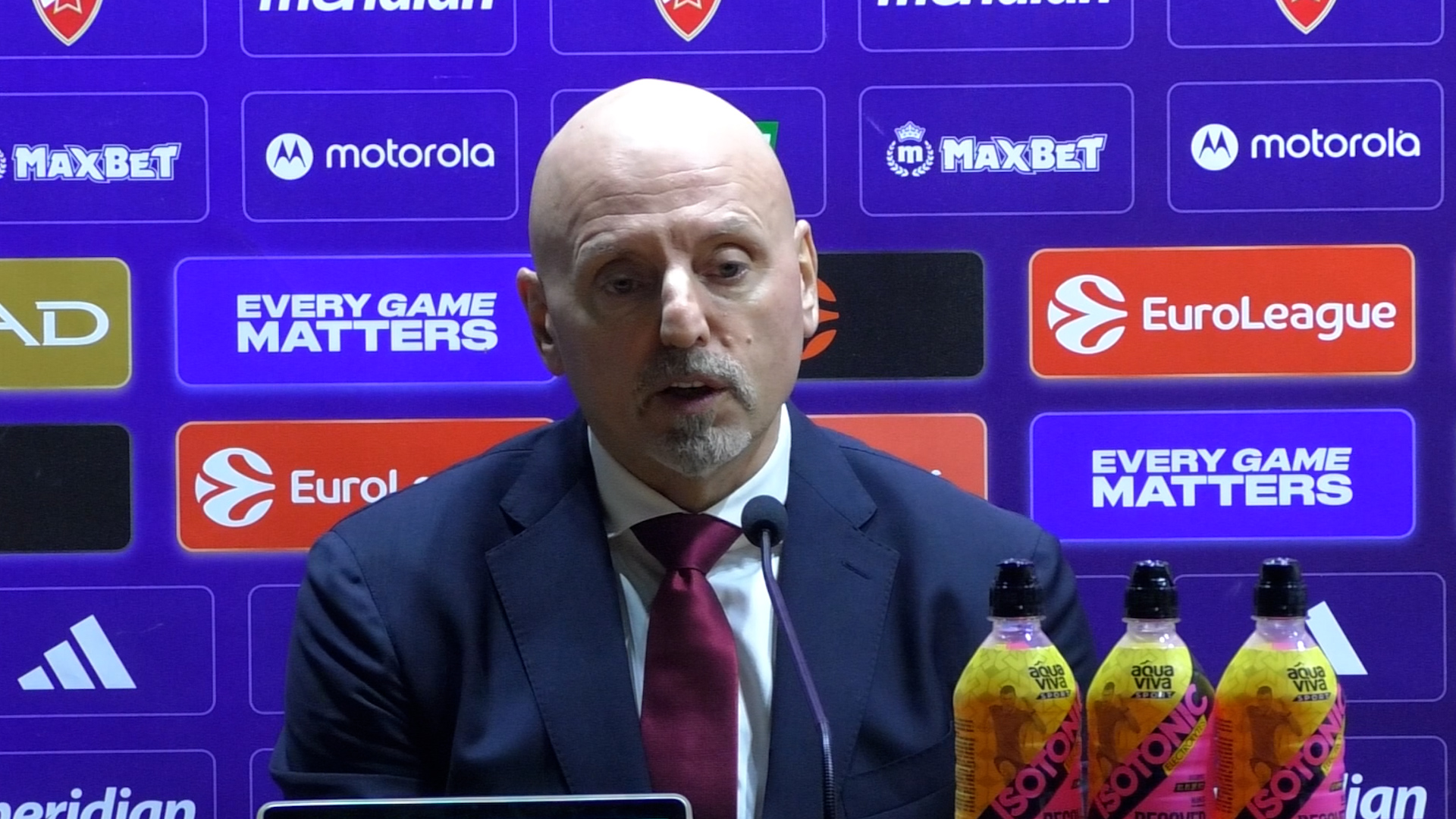 Beograd, Sasa Obradovic, trener KK Crvena zvezda, uz dobru analizu ovog poraza moramo da nadjemo resenje za dalje